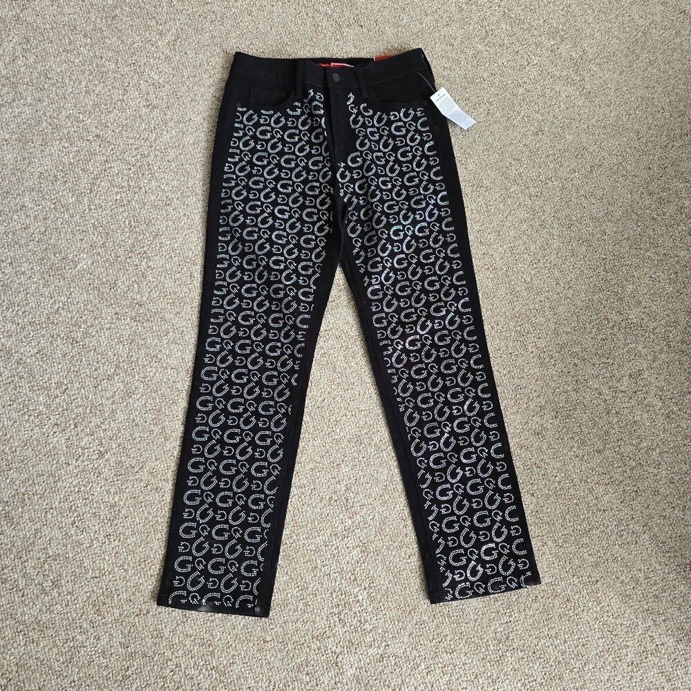 NWT Guess Women’s Girly G-Stone Rhinestones Slim Jeans Size 4/27